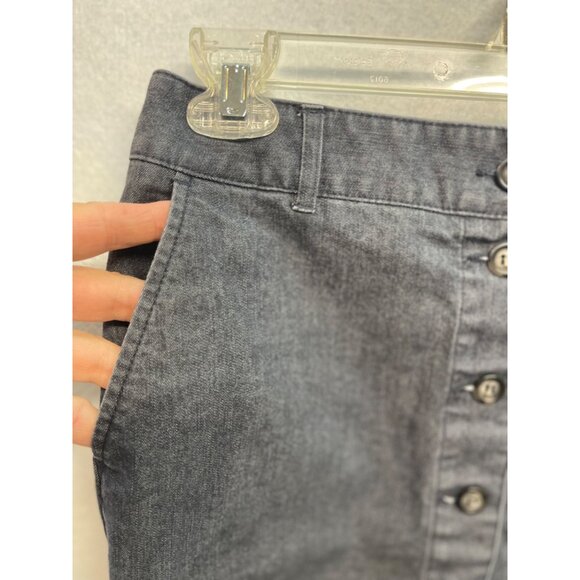 GH Bass & Co. Front Button Skirt Gray Blue Size 2 - Picture 2 of 7